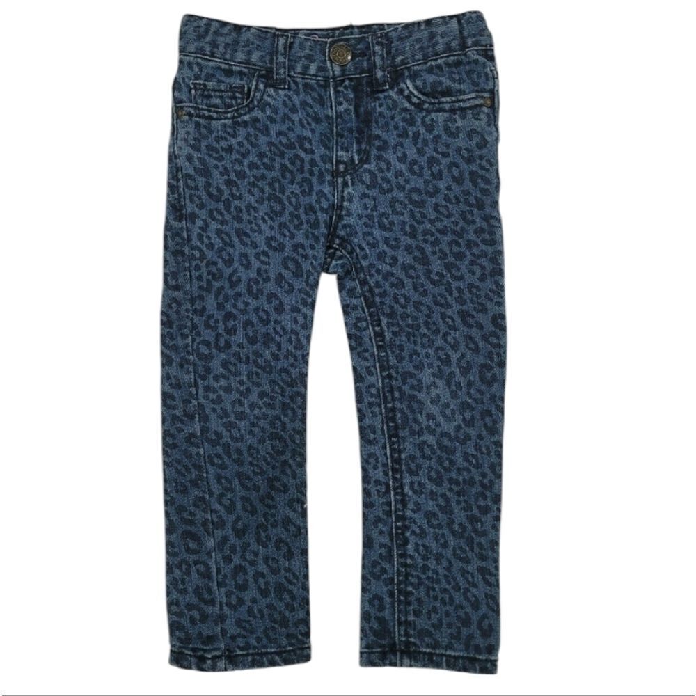 Leopard print jeans